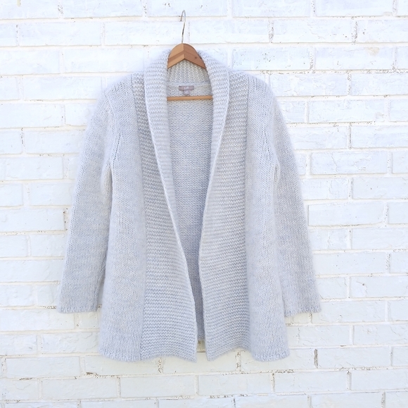 J. Jill Alpaca Blend Chunky Cardigan Gray - Picture 2 of 6